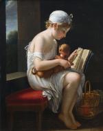 Attribué à Jeanne-Elisabeth Chaudet (Française, 1767-1832)
Une petite fille voulant apprendre...