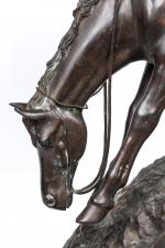 Frederic Remington (Américain, 1861-1909)
The Mountain Man

Bronze à patine brune.
Signé "Frederic...