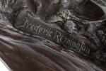 Frederic Remington (Américain, 1861-1909)
The Mountain Man

Bronze à patine brune.
Signé "Frederic...