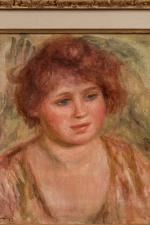 Pierre-Auguste Renoir (Français, 1841-1919) 
Andrée au chignon, 1919 

Toile.
Cachet d'atelier...