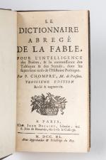 Pierre Chompré (Français, 1698-1760) 
Le dictionnaire abrégé de la fable...