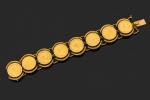 Bracelet 

articulé en or jaune 750 millièmes composé de huit...